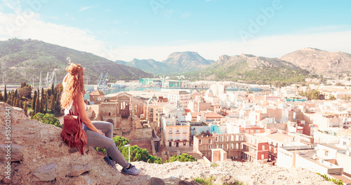 Tour tourism in Spain- Cartagena city landscape