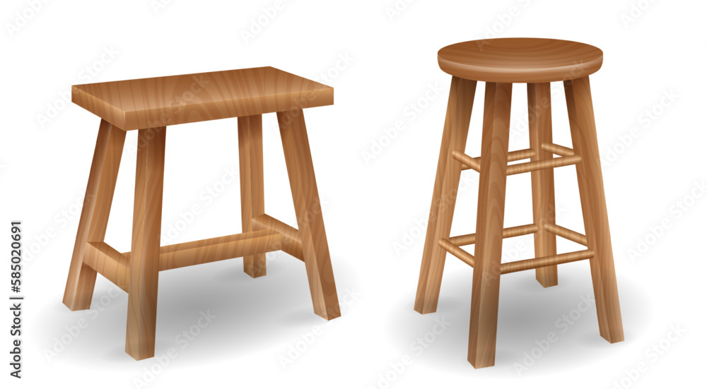 set of wooden chair furniture detailed isolated - 3d illustration set of wooden chair furniture detailed isolated - 3d illustration