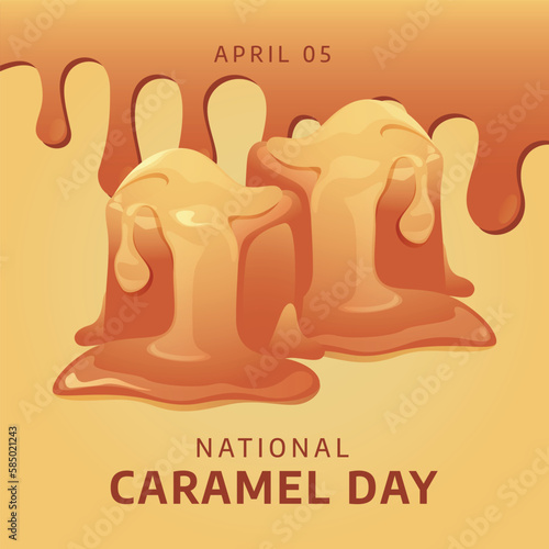 vector graphic of national caramel day good for national caramel day celebration. flat design. flyer design.flat illustration.