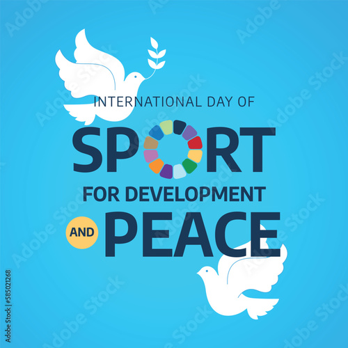 vector graphic of international day of sport development and peace good for international day of sport development and peace celebration. flat design. flyer design.flat illustration.