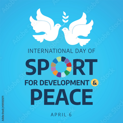 vector graphic of international day of sport development and peace good for international day of sport development and peace celebration. flat design. flyer design.flat illustration.