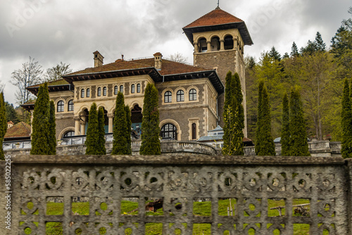 . Cantacuzino castle located in Busteni town in Bucegi Mountains. photo