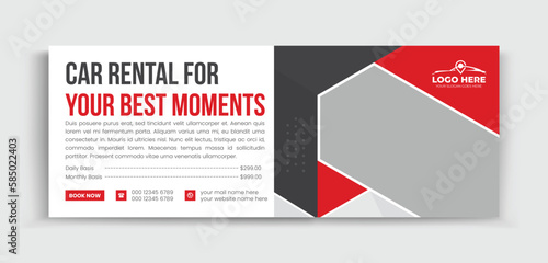 Car Rental Timeline cover template, Modern creative Digital marketing timeline cover, Business and Car Rental timeline cover design Template