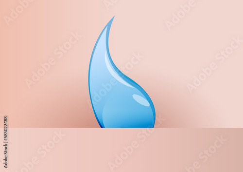 Concept of saving and conserving water against drought. Water shortage and crisis concept. Vector icon