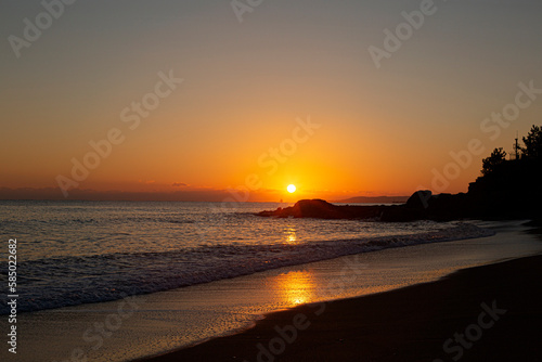 beautiful Sunrise at beach, South Korea.