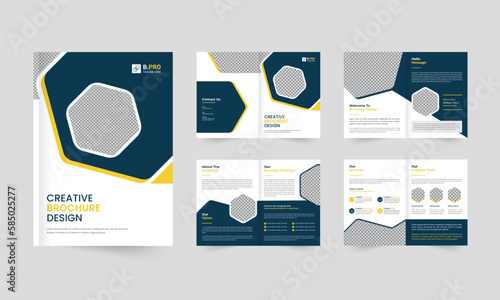 business brochure template layout design, business profile template design, 08 pages, annual report, minimal, editable business brochure.