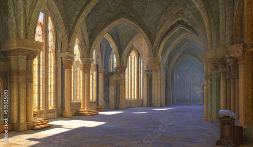 ai generated interior of an ancient castle © Lado