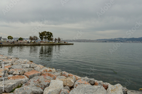 Izmir Harbor scenic view from Bostanli Coast © ssmalomuzh