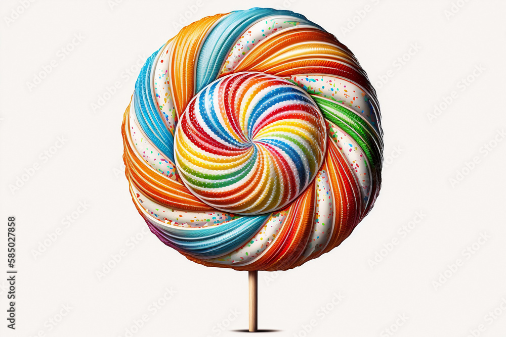 colorful lollipop isolated on white, Generative AI colorful lollipop isolated on white, Generative AI