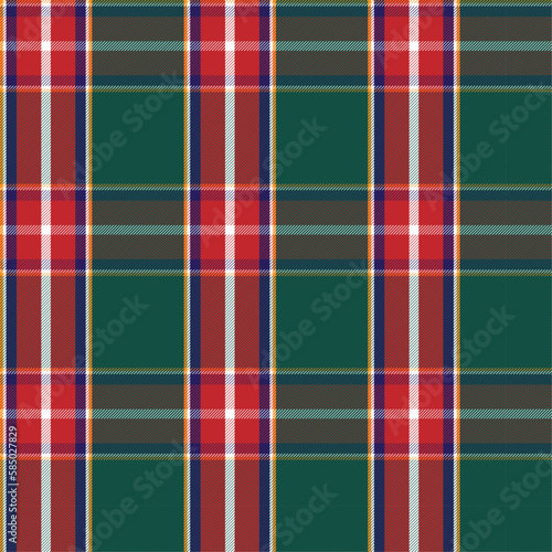 Green red white blue fabric seamless pattern.Vector illustration.