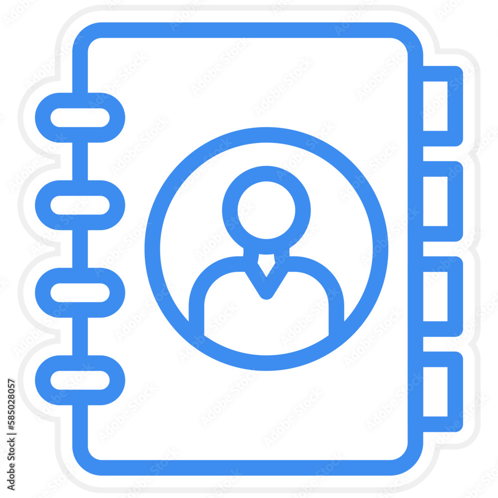 Vector Design Contact List Icon Style Vector Design Contact List Icon Style