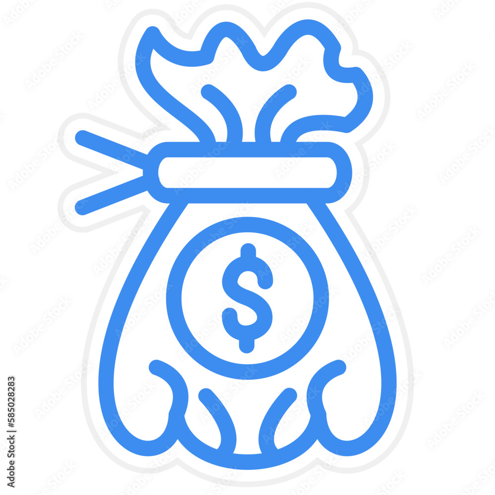 Vector Design Money Bag Icon Style Vector Design Money Bag Icon Style