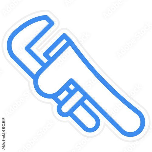 Vector Design Wrench Icon Style