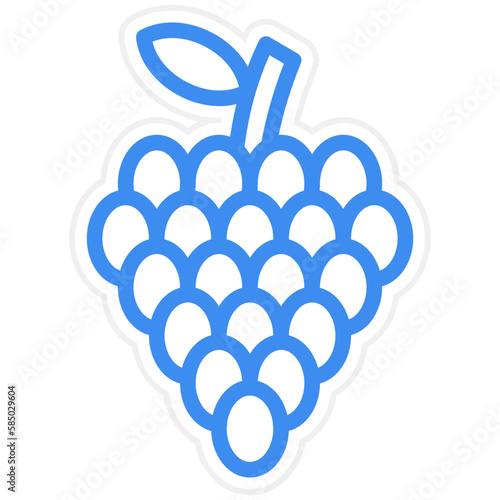 Vector Design Grapes Icon Style