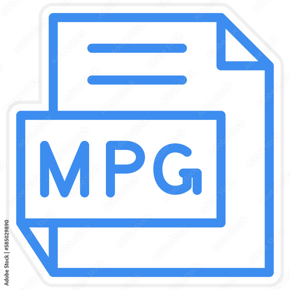 Vector Design MPG Icon Style Vector Design MPG Icon Style