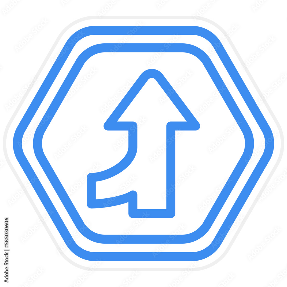Vector Design Merging Road Icon Style Vector Design Merging Road Icon Style