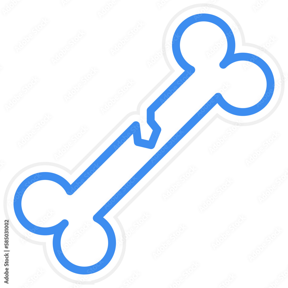 Vector Design Broken Bone Icon Style Vector Design Broken Bone Icon Style