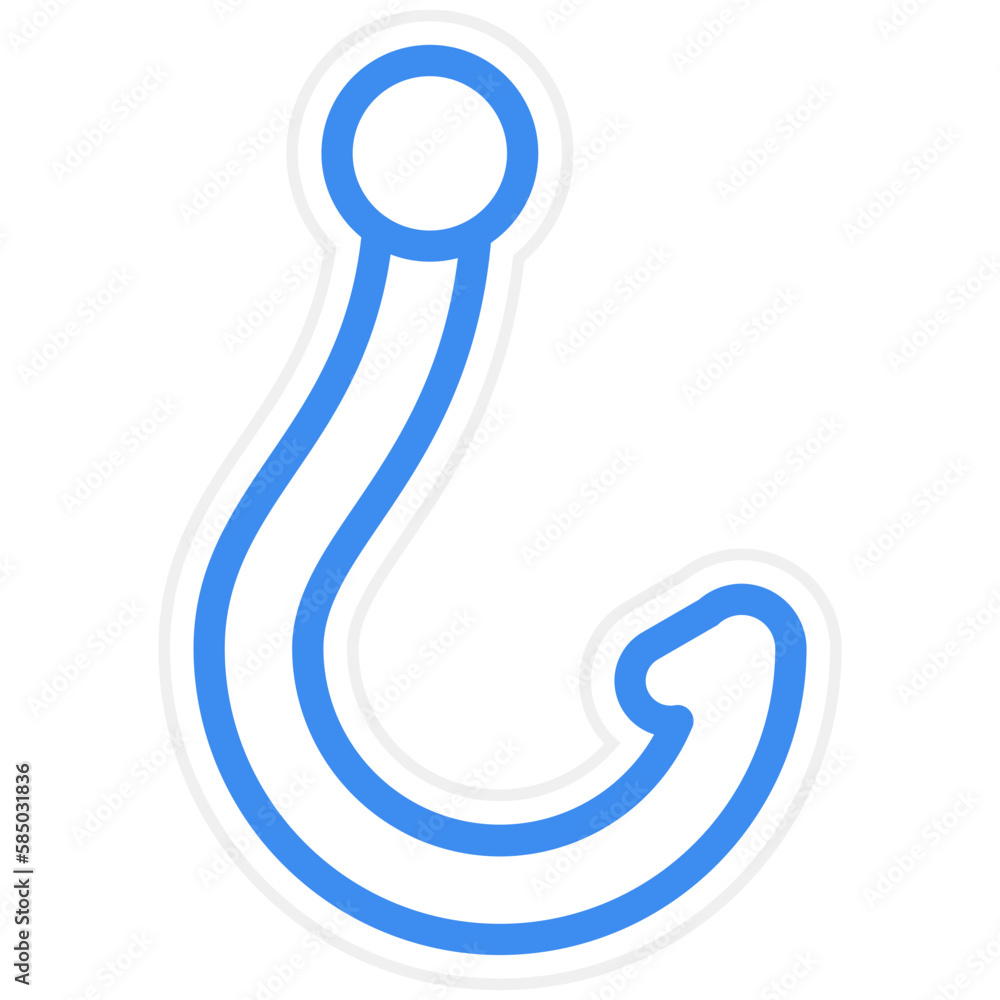 Vector Design Fish Hook Icon Style Vector Design Fish Hook Icon Style