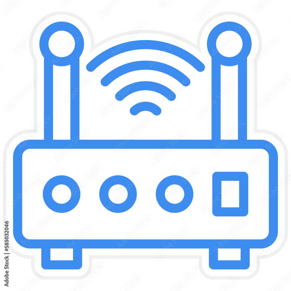 Vector Design Wireless Router Icon Style Vector Design Wireless Router Icon Style