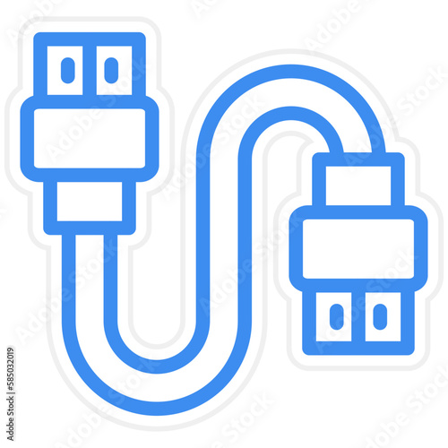 Vector Design Hdmi Cable Icon Style