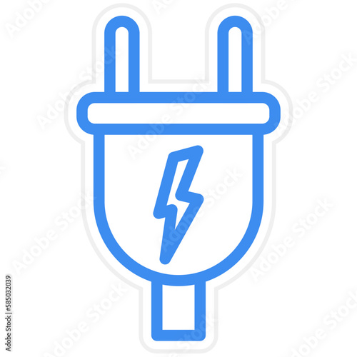 Vector Design Power Plug Icon Style