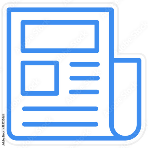 Vector Design Newspaper Icon Style