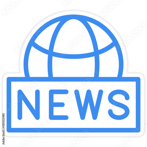 Vector Design Global News Icon Style