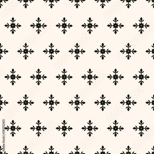 Abstract floral gothic style seamless pattern