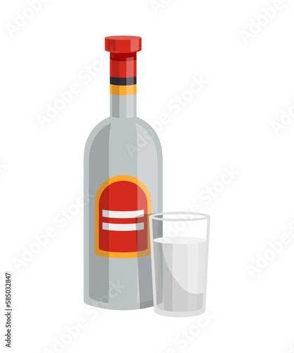Flat Vodka Illustration