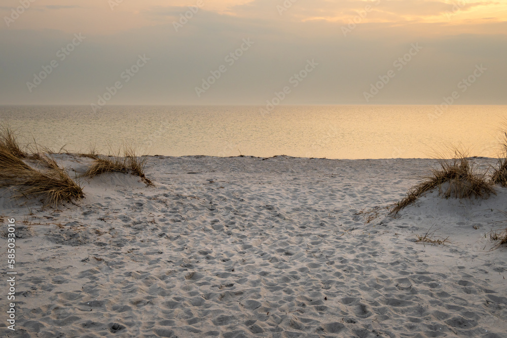 Baltic Sea beach on the Hel Peninsula in Poland