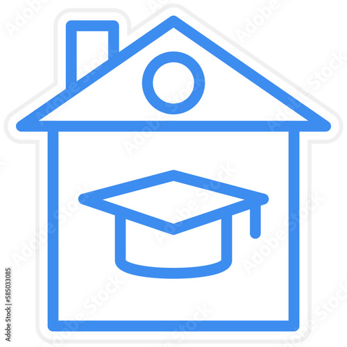 Vector Design Homeschooling Icon Style