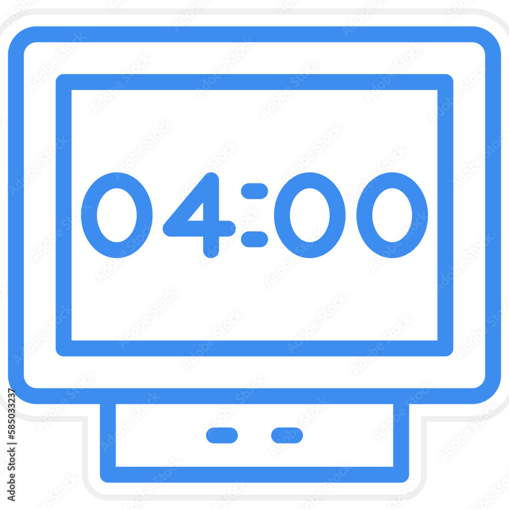 Vector Design Digital Clock Icon Style Vector Design Digital Clock Icon Style