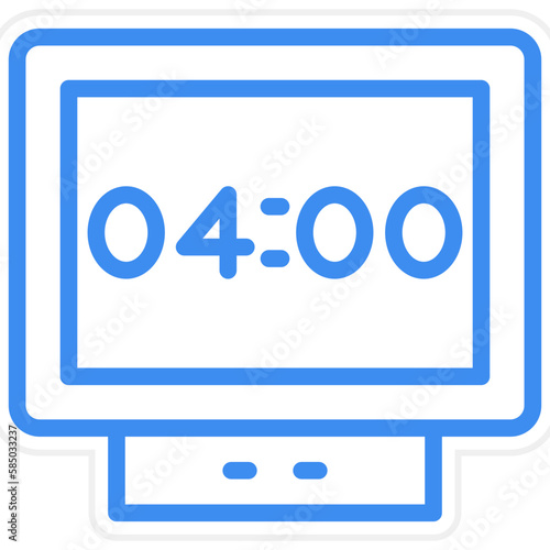 Vector Design Digital Clock Icon Style