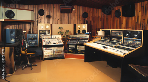 Принти на полотні 1980s recording studio