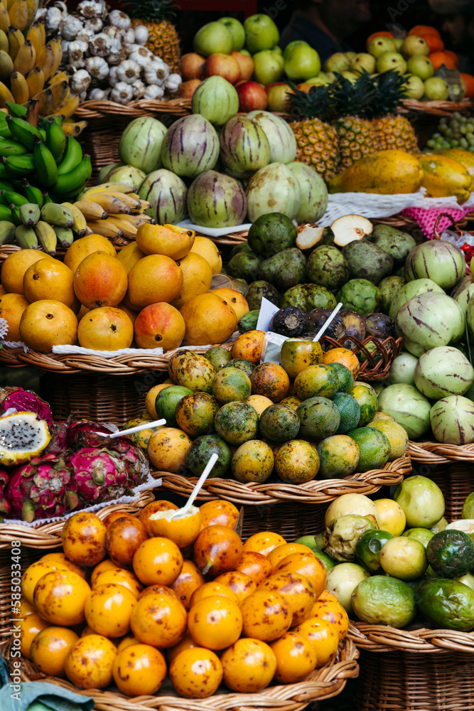 Exotic fruits at Farmers' market. Exotic fruits at Farmers' market.