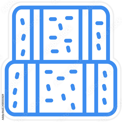 Vector Design Hay Bale Icon Style