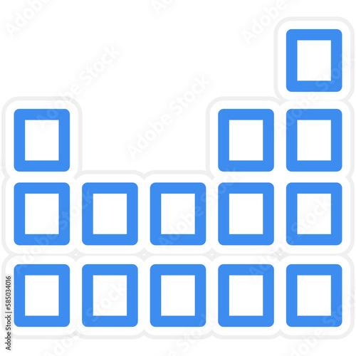 Vector Design Periodic Table Icon Style