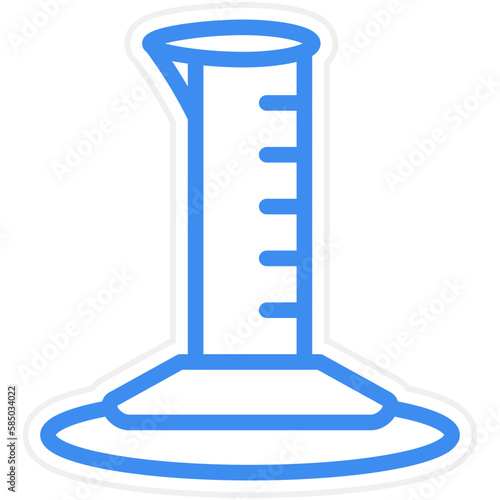 Vector Design Graduated Cylinder Icon Style