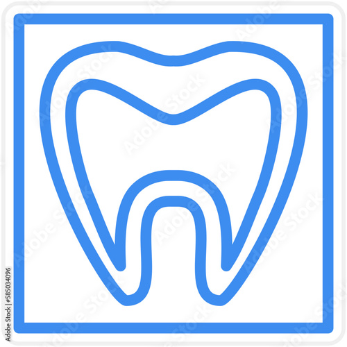 Vector Design Tooth Xray Icon Style