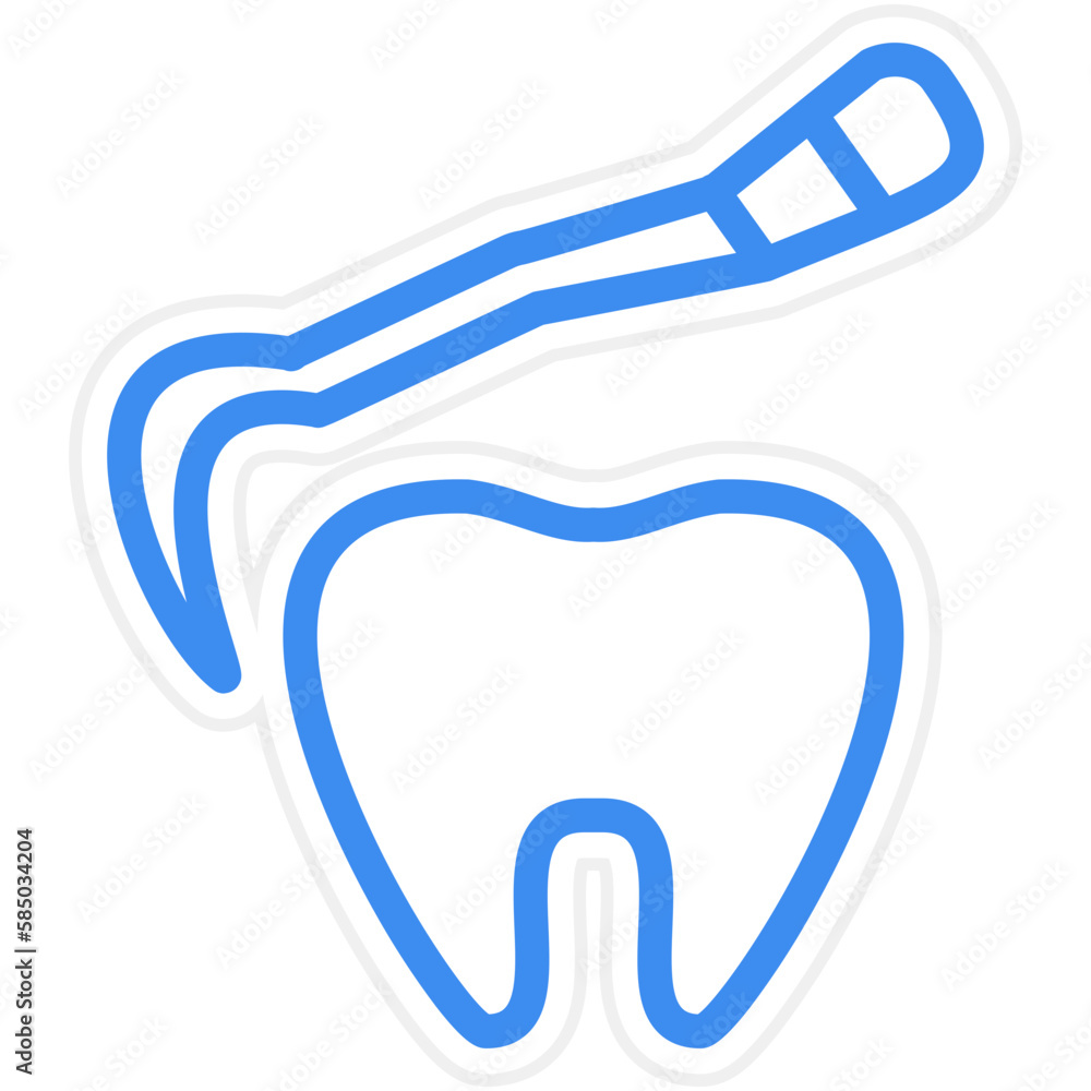 Vector Design Tooth Scaling Icon Style Vector Design Tooth Scaling Icon Style