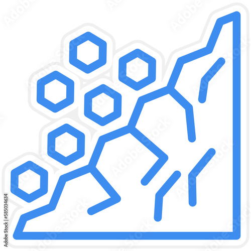 Vector Design Landslide Icon Style
