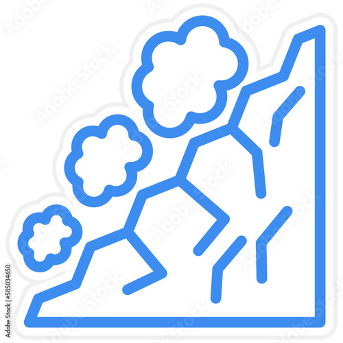 Vector Design Snow Avalanche Icon Style