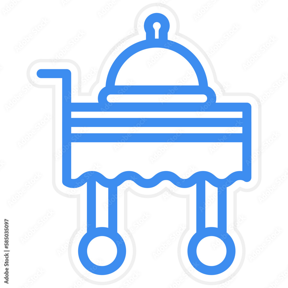 Vector Design Serving Cart Icon Style Vector Design Serving Cart Icon Style