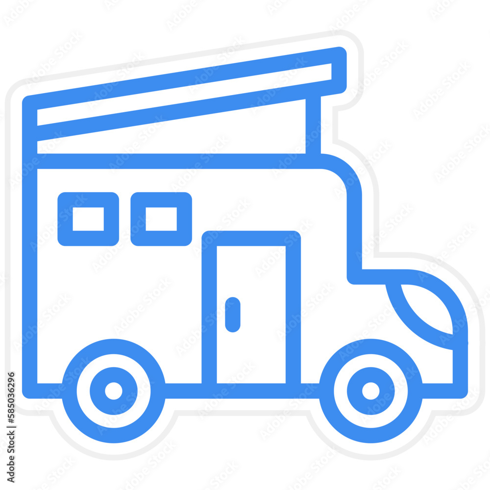 Vector Design Camper Van Icon Style Vector Design Camper Van Icon Style