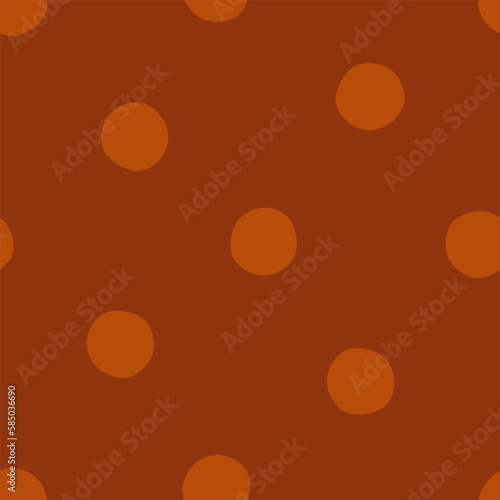 Brown seamless pattern with brown circles