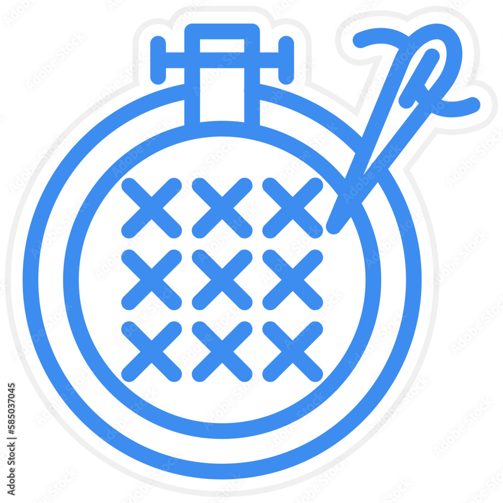 Vector Design Needlework Icon Style Vector Design Needlework Icon Style