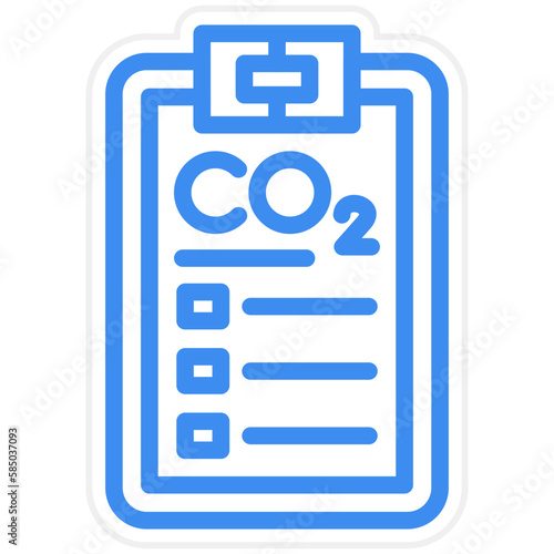 Vector Design Carbon dioxide Report Icon Style