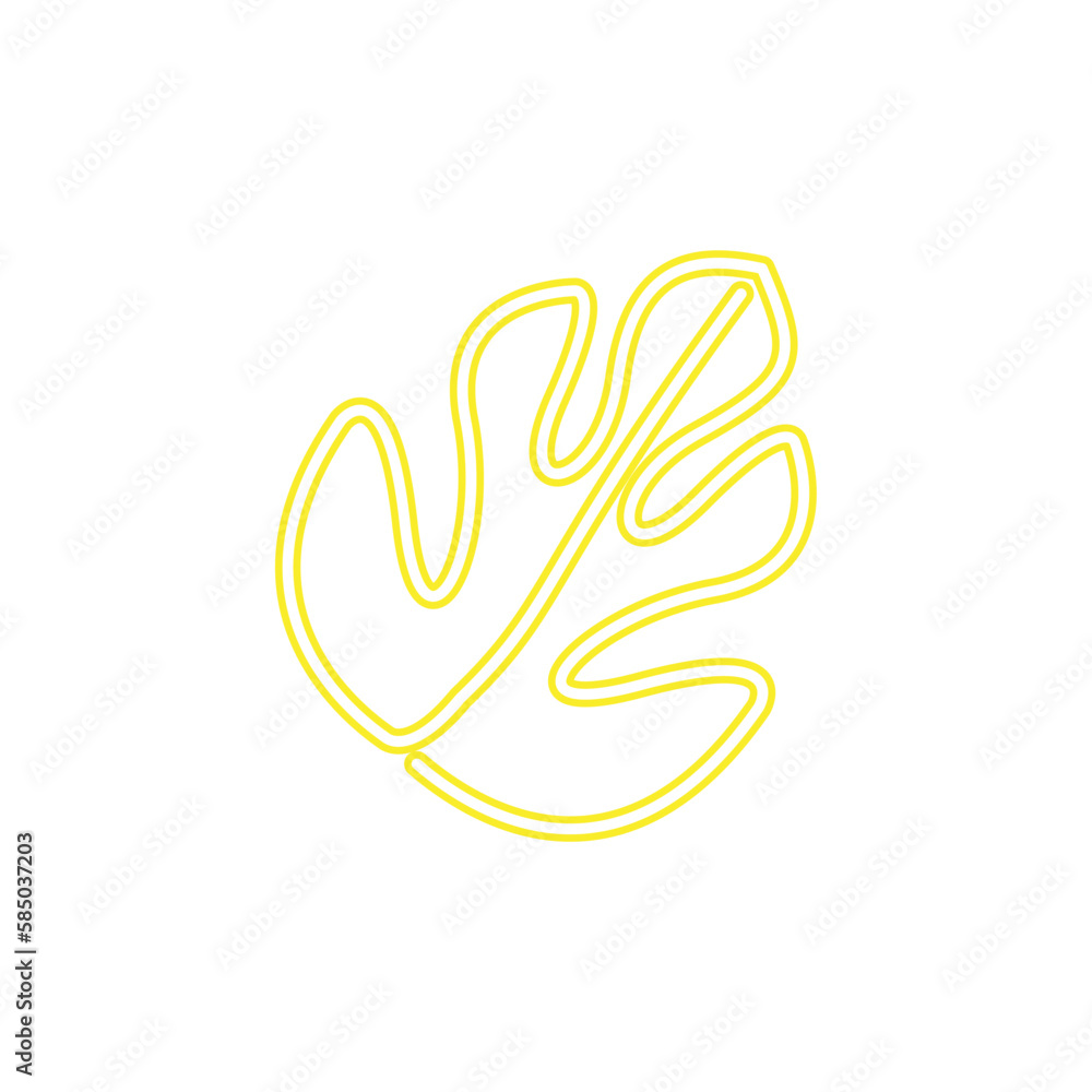 Obraz premium Neon Leaf