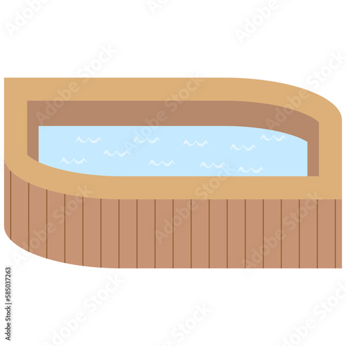 Wooden Jacuzzi Swimming Pool Summer Swim Area Collection
