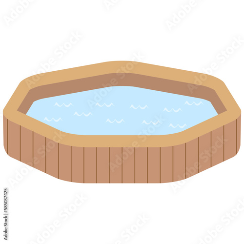 Wooden Jacuzzi Swimming Pool Summer Swim Area Collection
